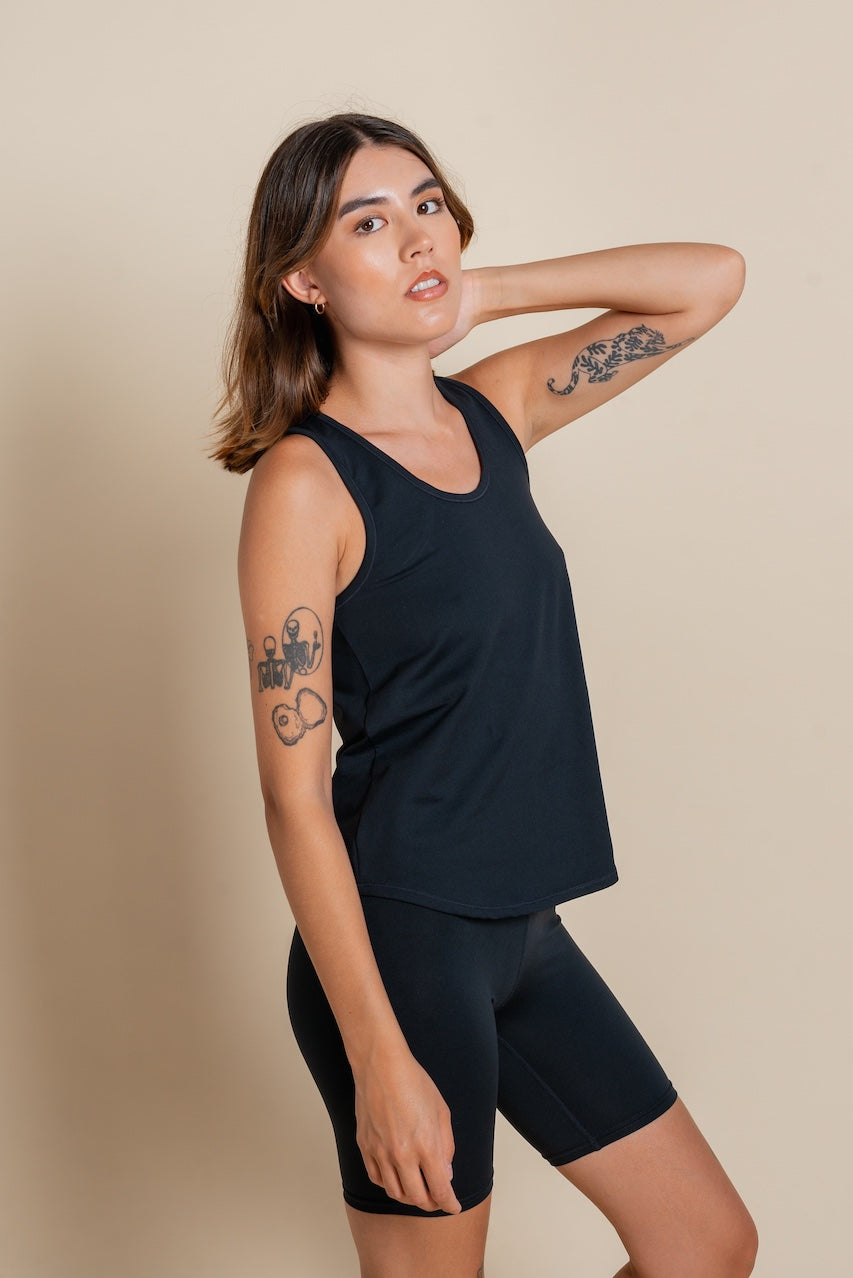 Girlfriend Collective Black Reset Relaxed Tank